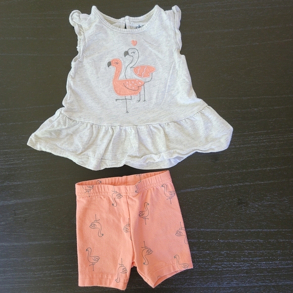 8 Piece Baby Girl Flamingo Summer Bundle - Picture 4 of 4